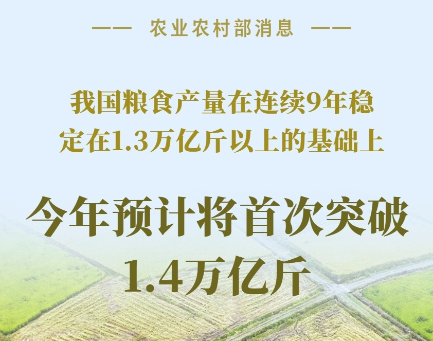 預計將首次突破1.4萬億斤！數據看“大國糧倉”的底氣